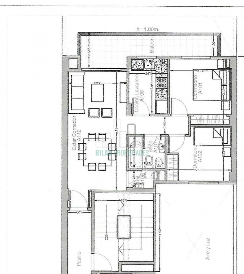 Venta departamento 3 ambientes en Caballito